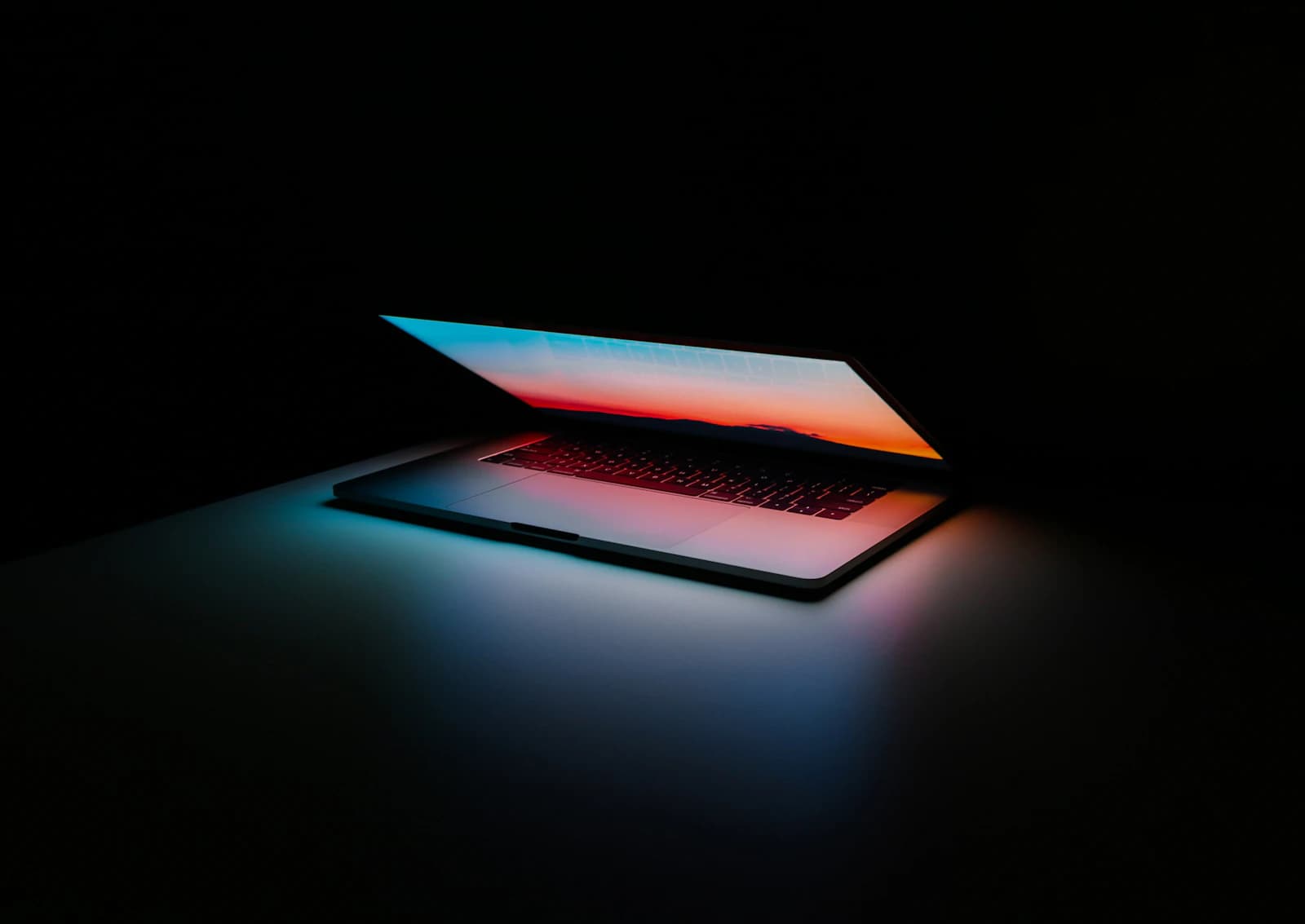 Developer workspace in low light